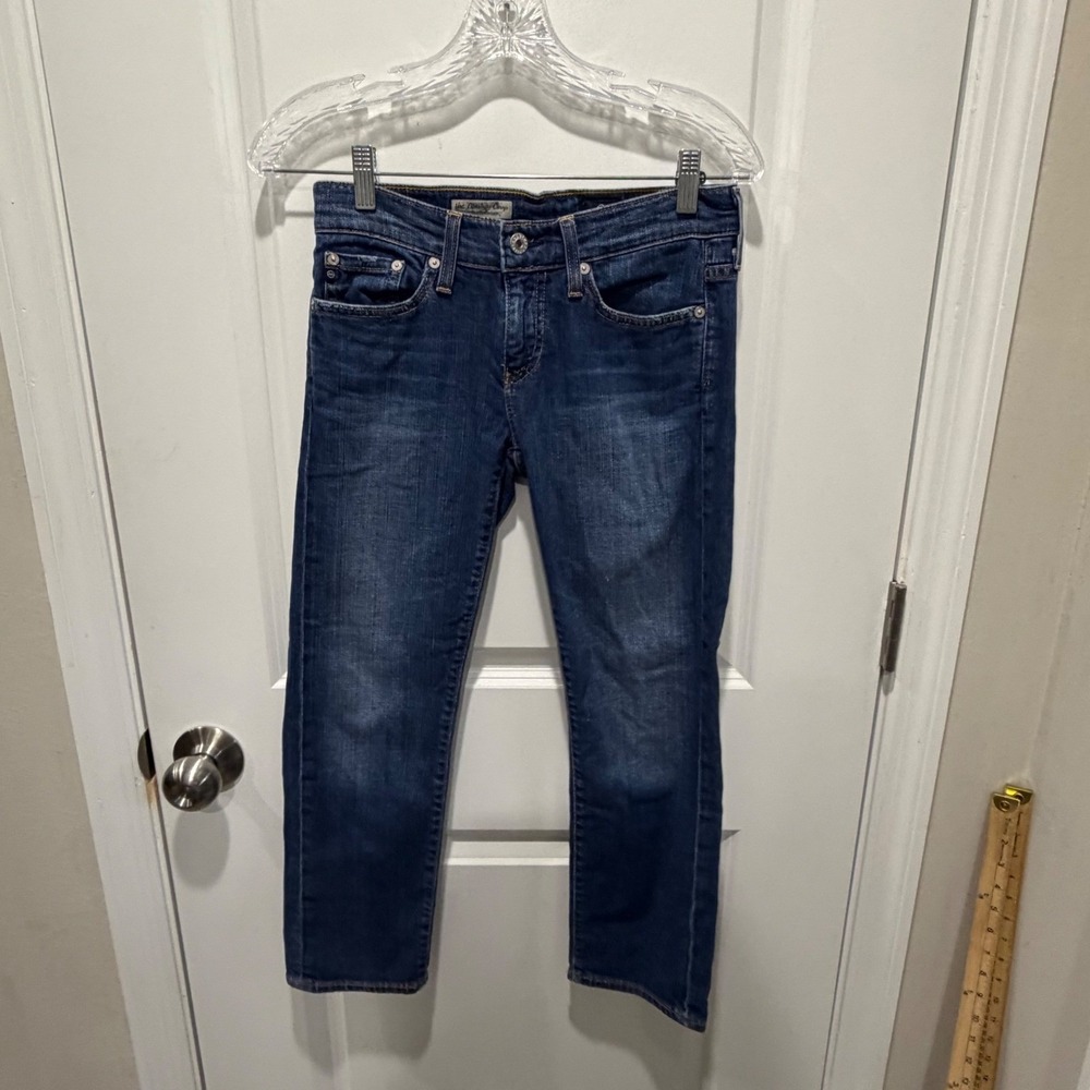 AG Womens Jeans The Tomboy Crop Relaxed Straight Blue 25
